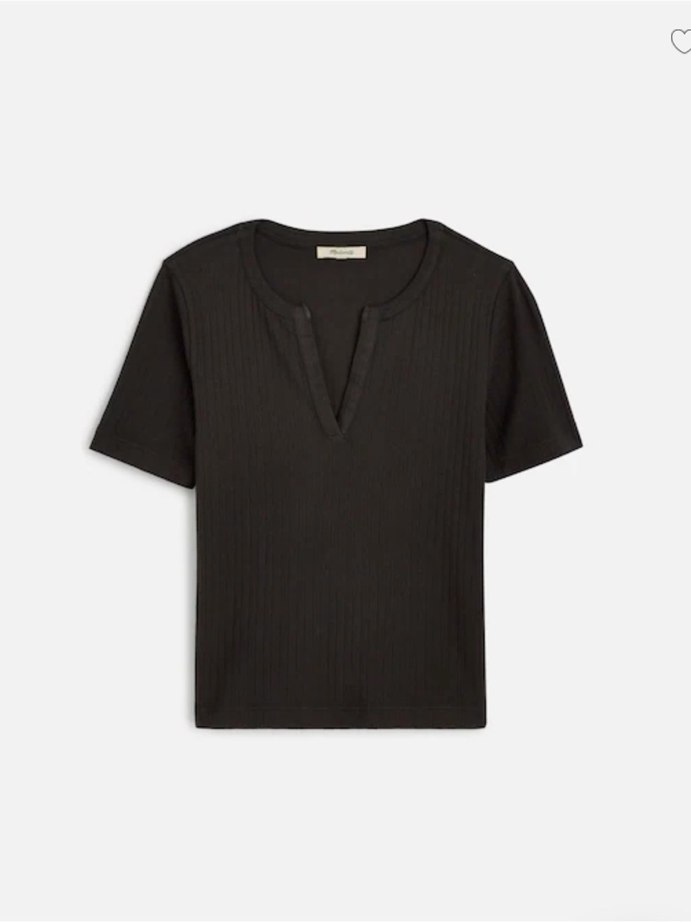 Madewell Pointelle Notch Neck Tee NWT